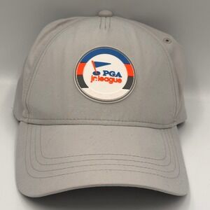 Garb PGA Jr League Golf Hat Gray White Mesh Back Adjustable Performance Cap
